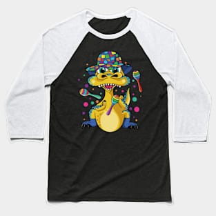 Cute Dinosaur Playful Egg Shaker for Kids Baseball T-Shirt